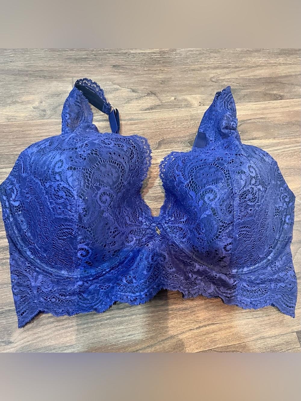 ThirdLove Navy Lace Plunge Bra